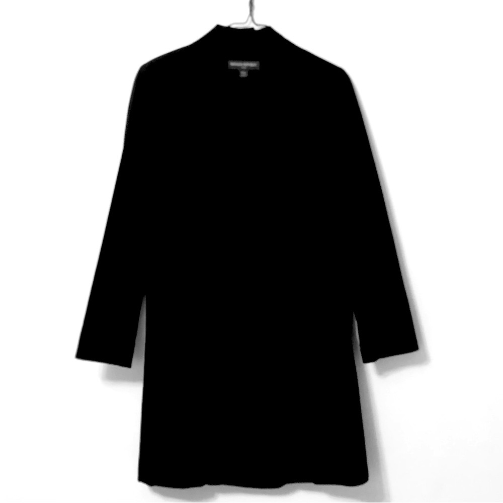 Banana Republic Coat Trench Black Double Breasted Fully Lined Size Medium